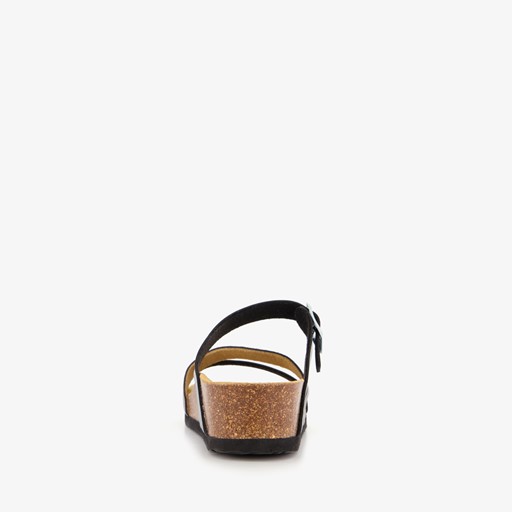 Dames sleehak slippers zilvergrijs