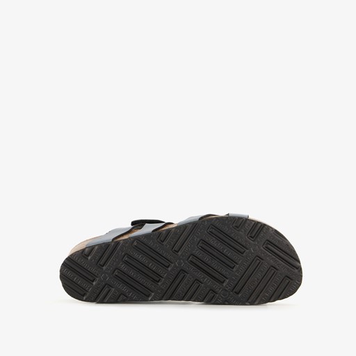 Dames bio slippers met sleehak grijs