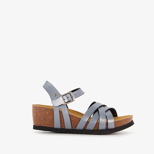 Dames bio sleehak sandalen grijs