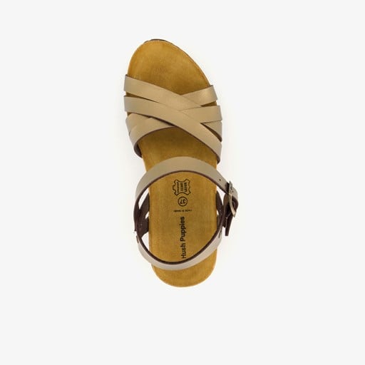 Dames bio sleehak sandalen brons