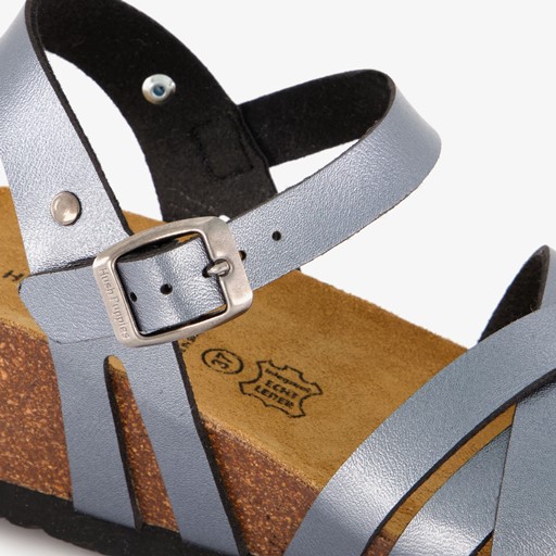 Dames bio sleehak sandalen grijs