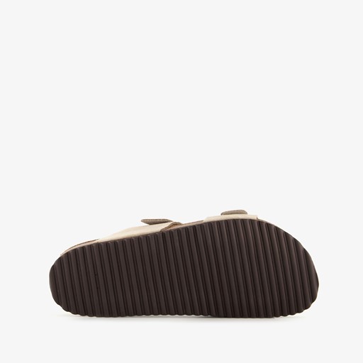 Suede dames bio slippers beige
