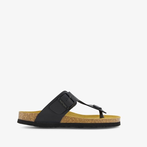 Dames bio slippers zwart
