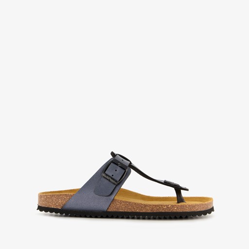 Dames bio teenslippers zwart
