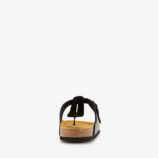 Dames bio teenslippers zwart