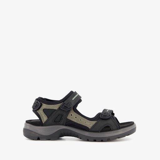 ECCO Onroads leren dames sandalen zwart groen