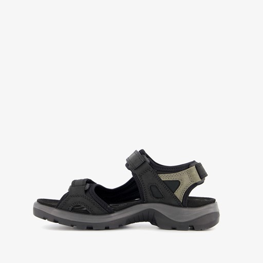 ECCO Onroads leren dames sandalen zwart groen