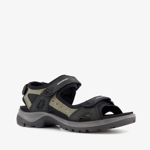 ECCO Onroads leren dames sandalen zwart groen