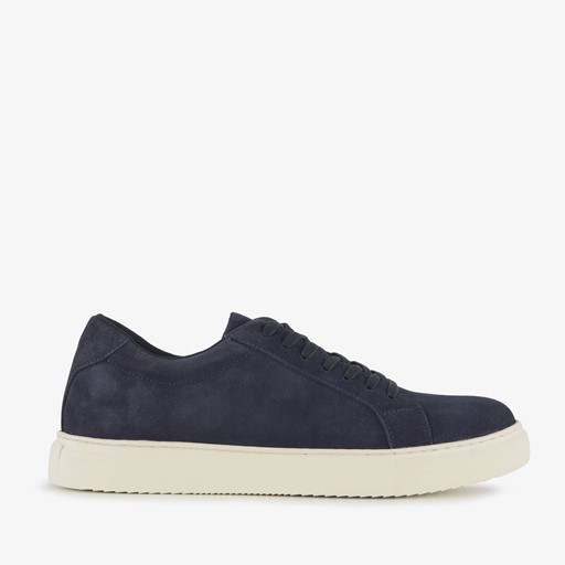 Suède heren sneakers donkerblauw