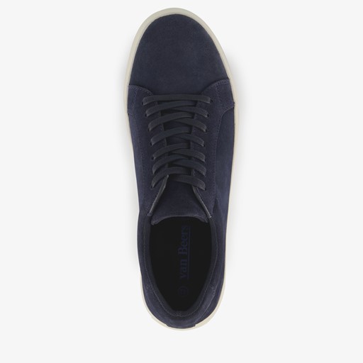 Suède heren sneakers donkerblauw