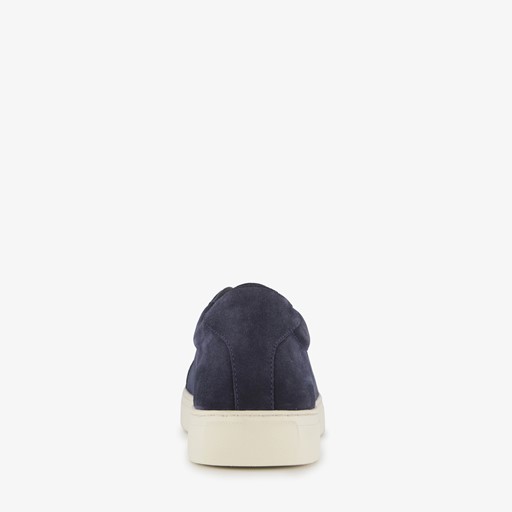 Suède heren sneakers donkerblauw