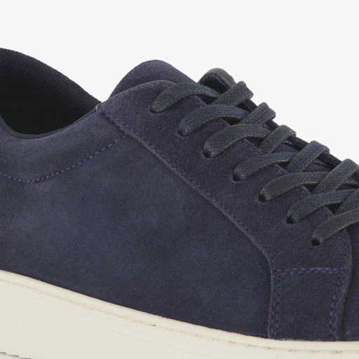 Suède heren sneakers donkerblauw