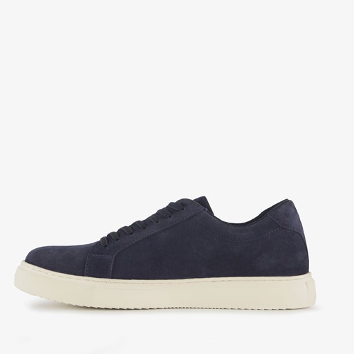 Suède heren sneakers donkerblauw