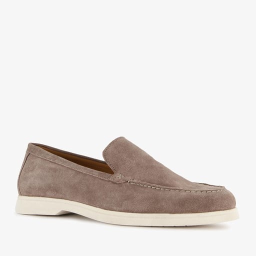 Suede heren instappers bruin