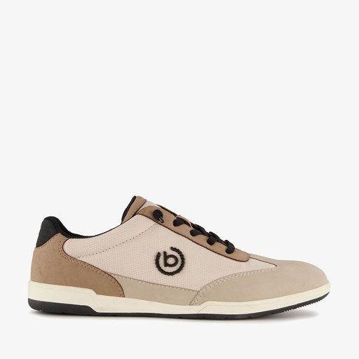 Heren sneakers bruin beige