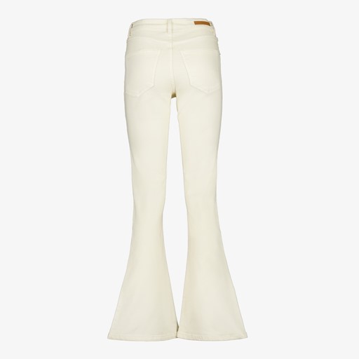 Dames flared broek beige