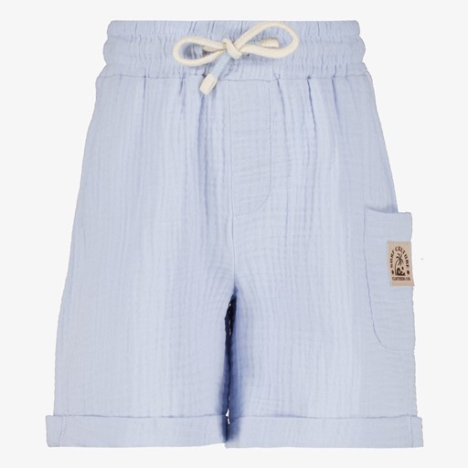 Jongens mousseline short lichtblauw