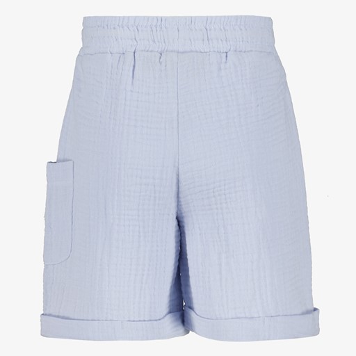 Jongens mousseline short lichtblauw