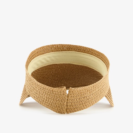 Dames zonneklep beige