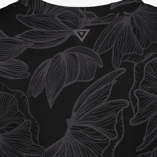 Dames sport T-shirt met print zwart