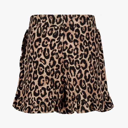 Meisjes rok met overslag luipaardprint