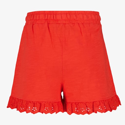 Meisjes broderie short rood