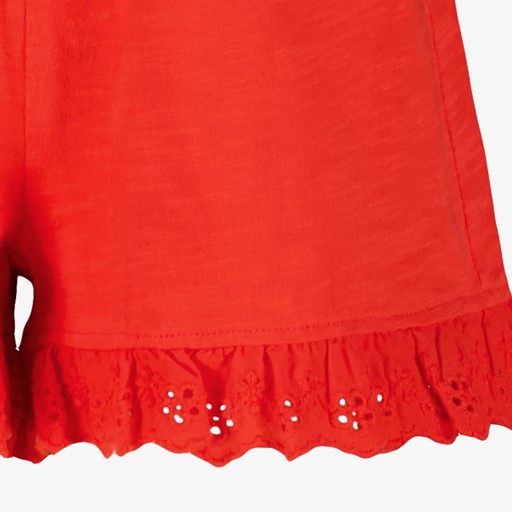 Meisjes broderie short rood