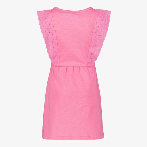 Meisjes broderie jurk roze