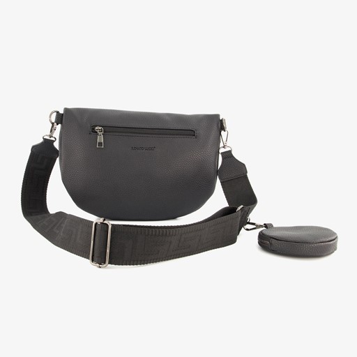 Dames schoudertas met portemonnee zwart