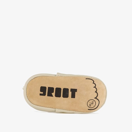 Leren babyschoenen met boerderij print