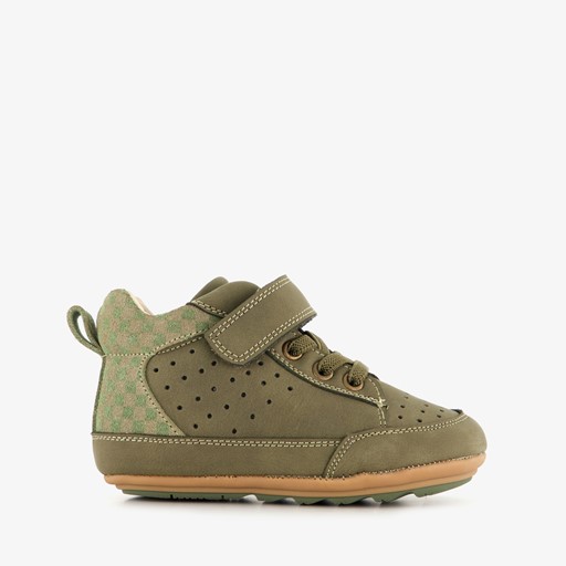Leren babyschoenen groen