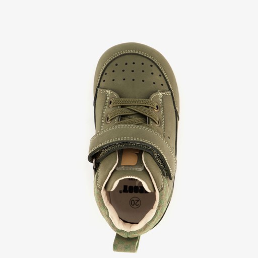 Leren babyschoenen groen