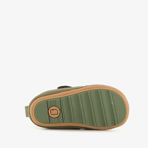 Leren babyschoenen groen