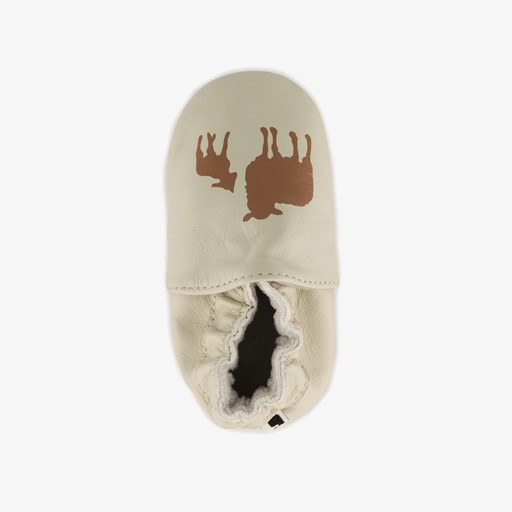 Leren babyschoenen met boerderij print