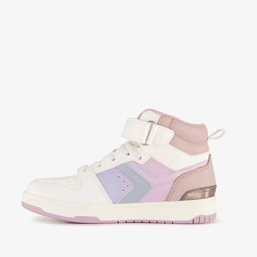 Hoge meisjes sneakers pastelroze
