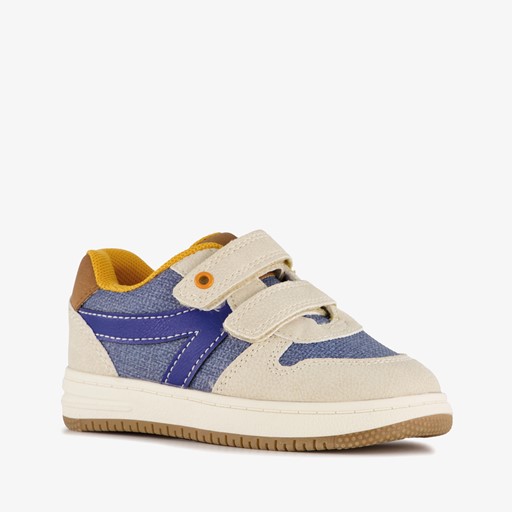 Jongens sneakers beige blauw