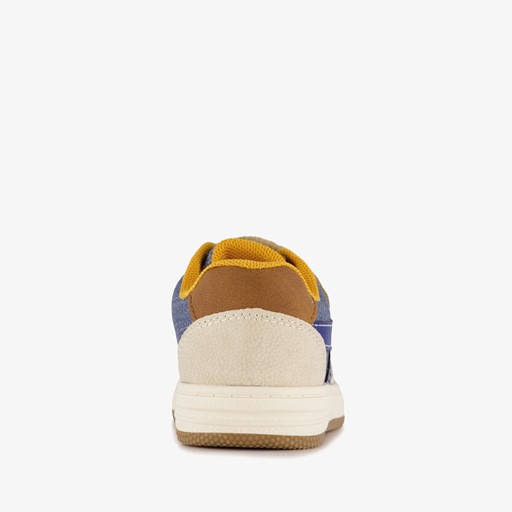 Jongens sneakers beige blauw
