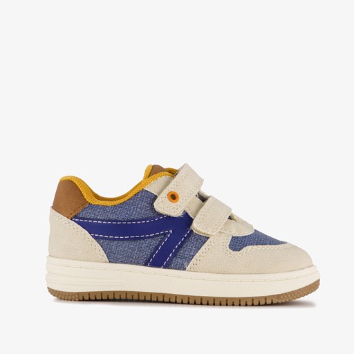 Jongens sneakers beige blauw