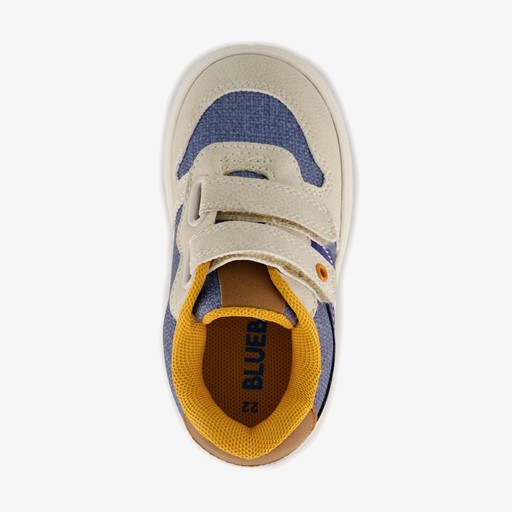 Jongens sneakers beige blauw