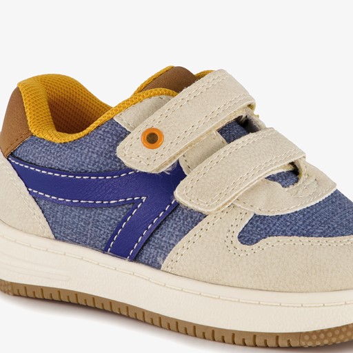 Jongens sneakers beige blauw