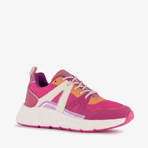 Dames sneakers roze oranje