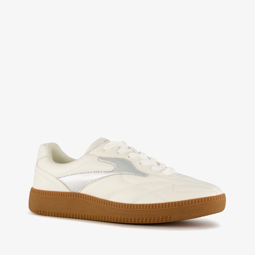 Dames sneakers wit zilver