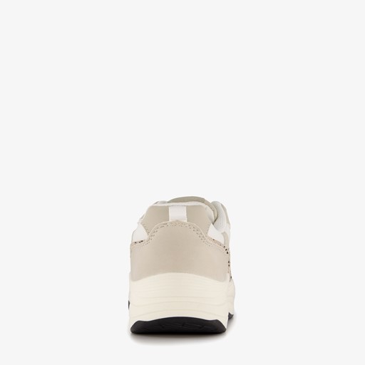 Meisjes dad sneakers luipaardprint beige