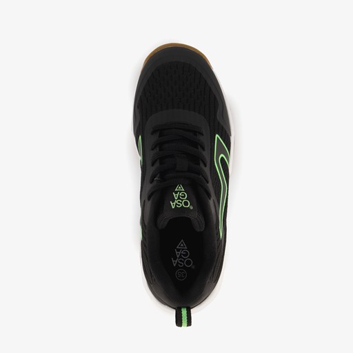 Kinder sportschoenen zwart groen
