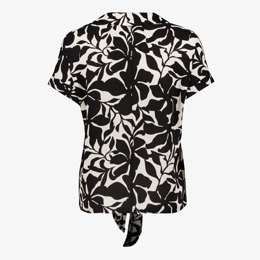 Geknoopte dames blouse met print