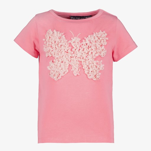 Meisjes T-shirt met vlinder roze