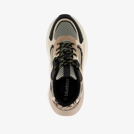 Dames dad sneakers met dierenprint