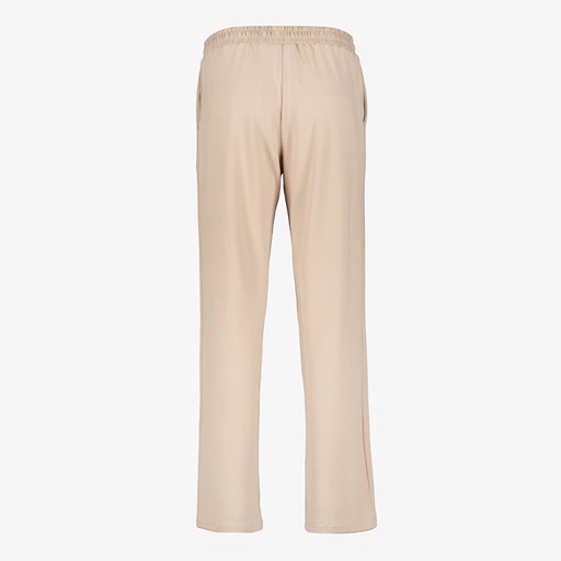 Dames pantalon met pintuck beige