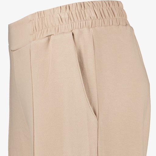 Dames pantalon met pintuck beige