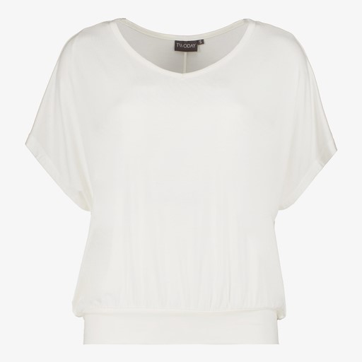 Dames top met vlindermouwen wit